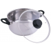 CACAROLA INOX C/ TAMPA DE VIDRO MOR 21CM 3,2L