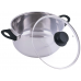 CACAROLA INOX C/ TAMPA DE VIDRO MOR 25CM 5,3L