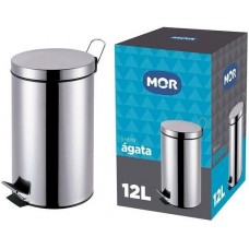 LIXEIRA DE PEDAL INOX MOR AGATA 12LT