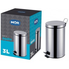 LIXEIRA DE PEDAL INOX MOR AGATA 3L