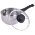 PANELA INOX C/ TAMPA DE VIDRO MOR 17CM 1,5L