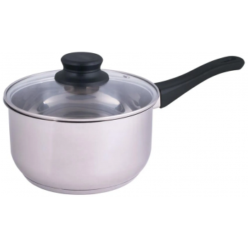 PANELA INOX C/ TAMPA DE VIDRO MOR 19CM 2,5L