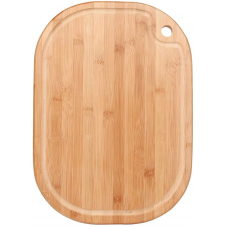 TÁBUA PARA CHURRASCO OVAL BAMBU MOR 39 X 28 CM