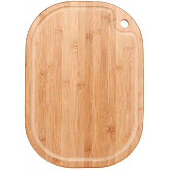 TÁBUA PARA CHURRASCO OVAL BAMBU MOR 39 X 28 CM