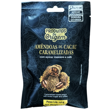 AMÊNDOAS CARAMELIZADA CACAU CAFE ORIGEM 40 GR