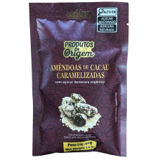 AMÊNDOAS CARAMELIZADA CACAU CHOCOLATE ORIGEM 40 GR