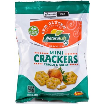 BISCOITO NATURAL LIFE CRACKER CEB/SAL S/GLÚTEN 70G