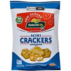BISCOITO NATURAL LIFE CRACKER MANTEIG S/GLÚTEN 70G