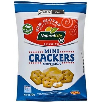 BISCOITO NATURAL LIFE CRACKER MANTEIG S/GLÚTEN 70G