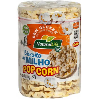BISCOITO NATURAL LIFE MILHO POPCORN 80 GR
