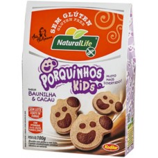 BISCOITO NATURAL LIFE PORQUINHOS KIDS BAUNILHA 100