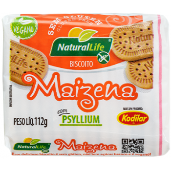 BISCOITO NATURAL LIFE S/GLUTEN MAIZENA 112 GR