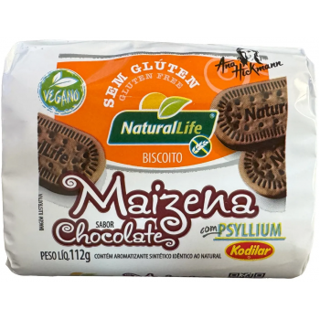 BISCOITO NATURAL LIFE S/GLUTEN MAIZENA CHOCO 112