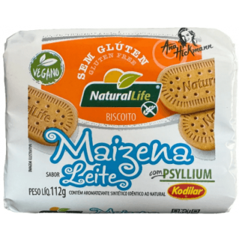 BISCOITO NATURAL LIFE S/GLUTEN MAIZENA LEITE 112 G