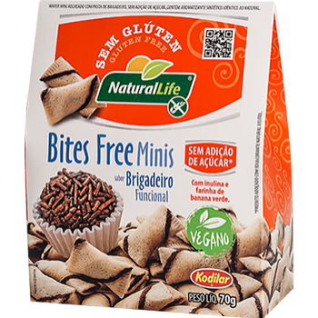 BITES FREE MINIS NATURAL LIFE BRIGADEIRO 70 GR