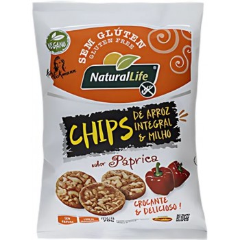 CHIPS ARROZ NATURAL LIFE PÁPRICA 70GR
