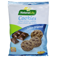 COOKIES NATURAL LIFE GOTAS CHOCOLATE AO LEITE 180G