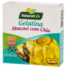 GELATINA NATURAL LIFE ABACAXI C/CHIA ZERO 12G