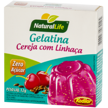 GELATINA NATURAL LIFE CEREJA C/LINHAÇA ZERO 12G