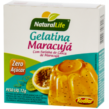 GELATINA NATURAL LIFE MARACUJÁ C/FAR.MAR.ZERO 12G