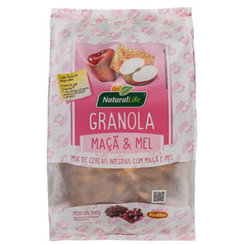 GRANOLA NATURAL LIFE MAÇÃ E MEL 700G