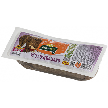 PÃO S/ GLÚTEN VEGANO AUSTRALIANO NATURAL LIFE 220G