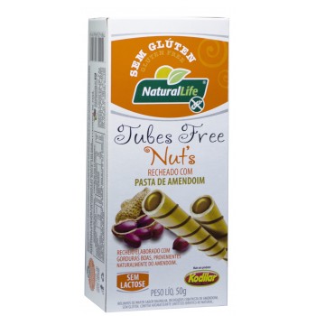 TUBES FREE NUTS NATURAL LIFE AMENDOIM 50 GR