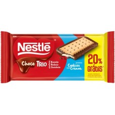 CHOCOLATE NESTLE TRIO BISCOITO LEITE PROMOC 90G