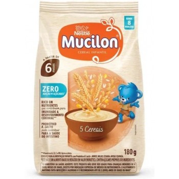 MUCILON NESTLE 5 CEREAIS ZERO ACUCAR SACHE 180G