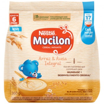 MUCILON NESTLE ARROZ E AVEIA SACHE 360 GR