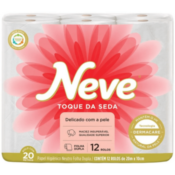 PAPEL HIGIENICO NEVE NEUTRO FD 20M SEDA C/ 12