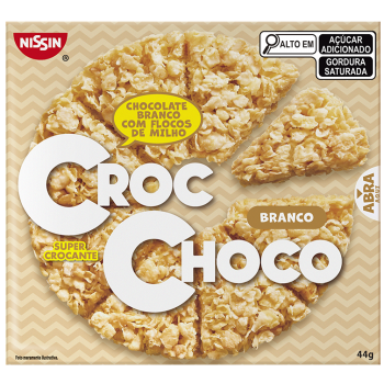 CHOCOLATE CROC CHOCO BRANCO FLOCOS NISSIN 44 G