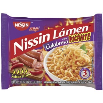 MACARRAO NISSIN MIOJO CALABRESA PICANTE 85G