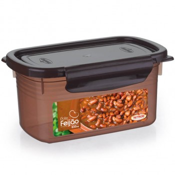 POTE C/TRAVAS NITRON FEIJAO 850ML RF 158