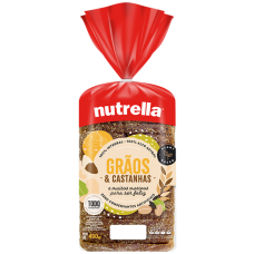 PÃO INTEGRAL GRÃOS E CASTANHAS NUTRELLA 450G