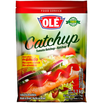 KETCHUP OLÉ TRADICIONAL SACHÊ 1,100KG
