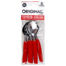 CONJ.COLHER DE MESA ORIGINAL LINE VERMELHO C/6 UN