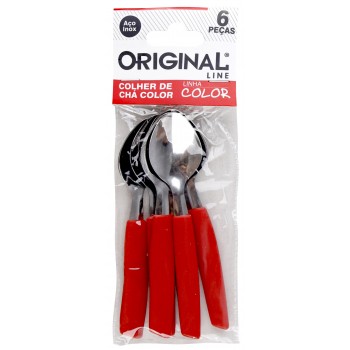 CONJ.COLHER DE MESA ORIGINAL LINE VERMELHO C/6 UN