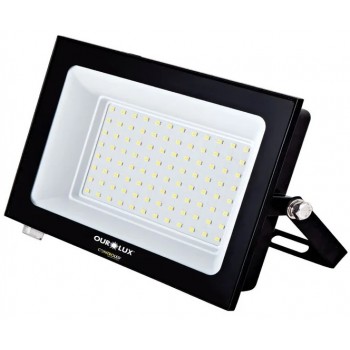 REFLETOR OUROLUX LED PRETO 50 W CONTROLED
