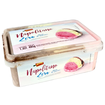 SORVETE PALETITAS NAPOLITANO ZERO 1.020ML