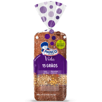 PÃO INTEGRAL 15 GRÃOS PANCO 380G