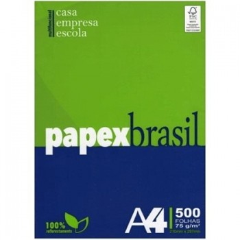 PAPEL A4 PAPEXBRASIL 500 FOLHAS