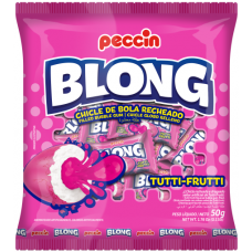 CHICLETE PECCIN BLONG RECHEADO TUTTI-FRUTTI 50GR