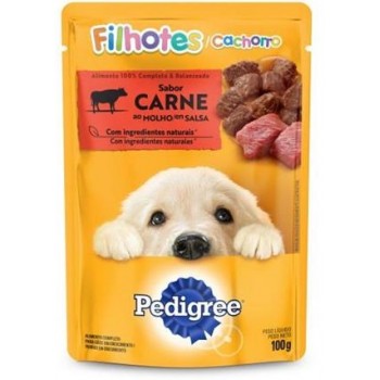 RAÇÃO PEDIGREE CARNE FILHOTE SACHÊ 100G