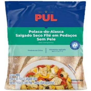 FILÉ DE POLACA DO ALASCA SALGADO PUL 400G