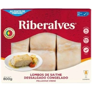 LOMBOS DE BACALHAU SAITHE RIBERALVES 800G