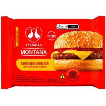 SANDUÍCHE PERDIGÃO MONTANA CHEESEBURGER 145 GR