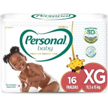 FRALDA DESCARTAVEL PERSONAL BABY XG 16UN