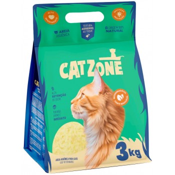 AREIA HIGIENICA A BASE DE MANDIOCA CAT ZONE 3KG