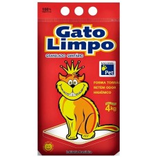 AREIA HIGIENICA GATO LIMPO 4 KG